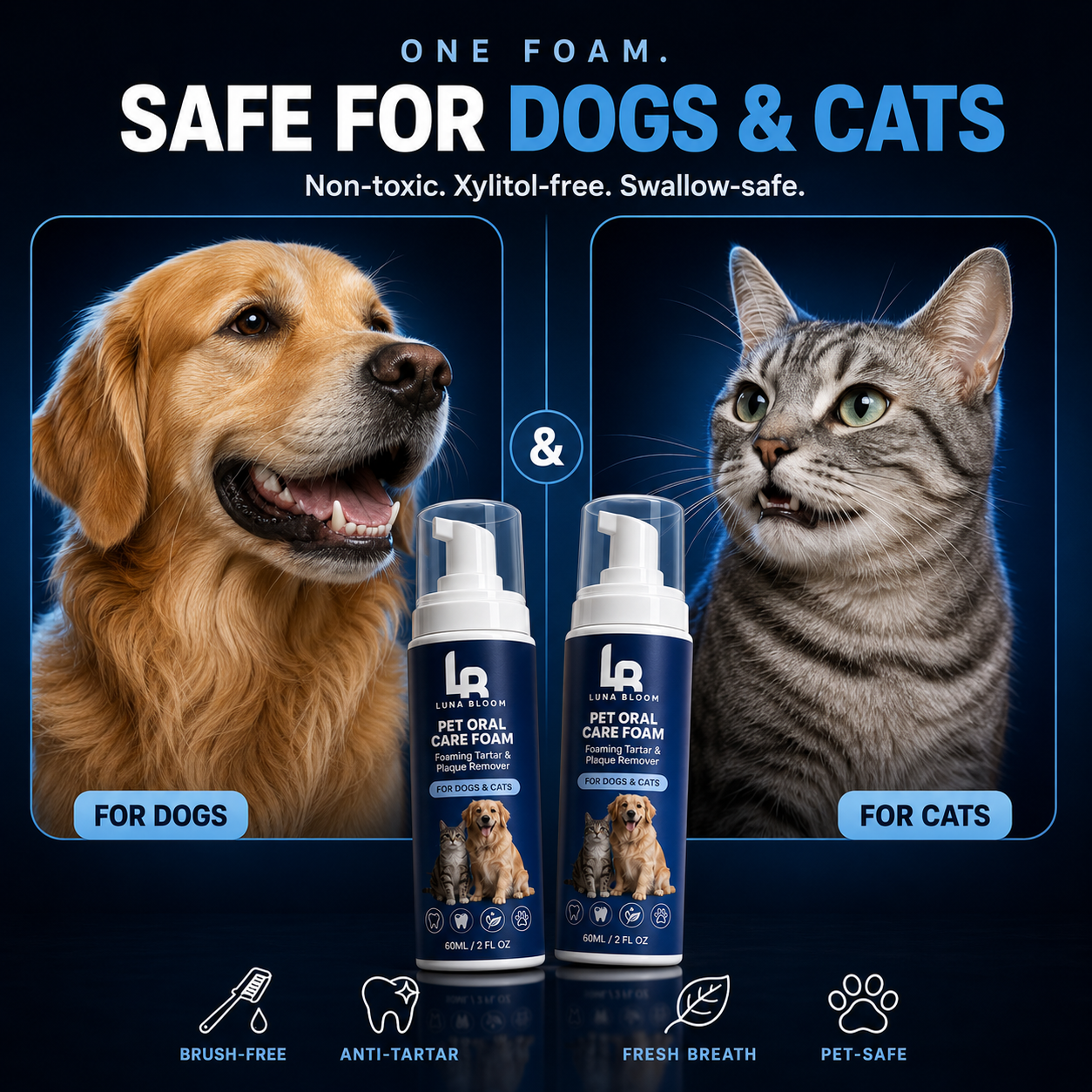 Luna Bloom™ Pet Oral Care Foam