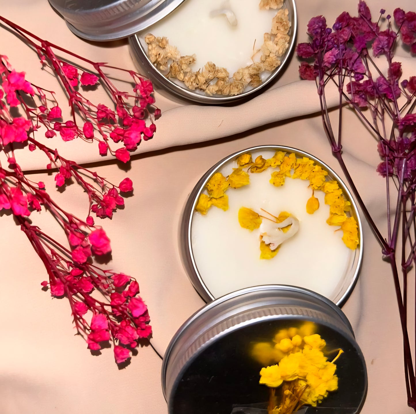 Bloom & Ember – Mini Botanical Candle Tin