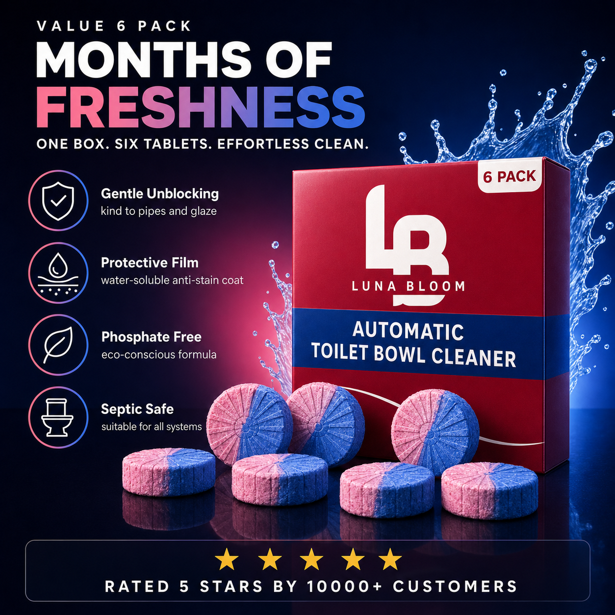 Luna Bloom Automatic Toilet Bowl Cleaner