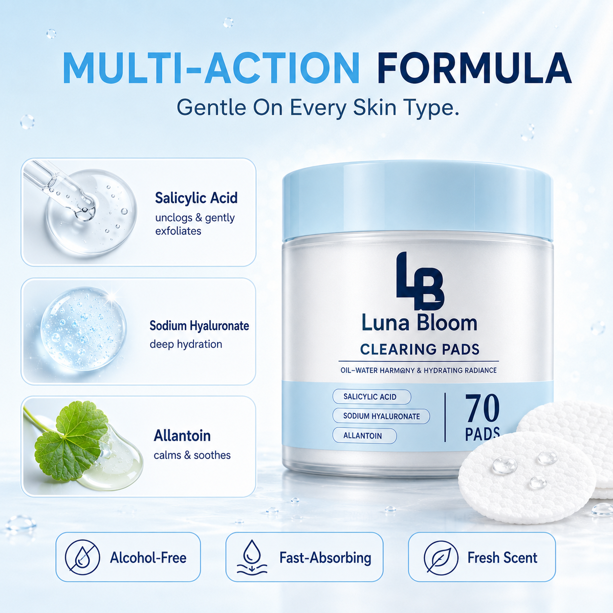 Luna Bloom Facial Clearing Pads