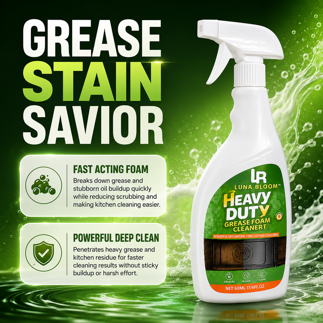 Luna Bloom™ Heavy Duty Grease Foam Cleaner