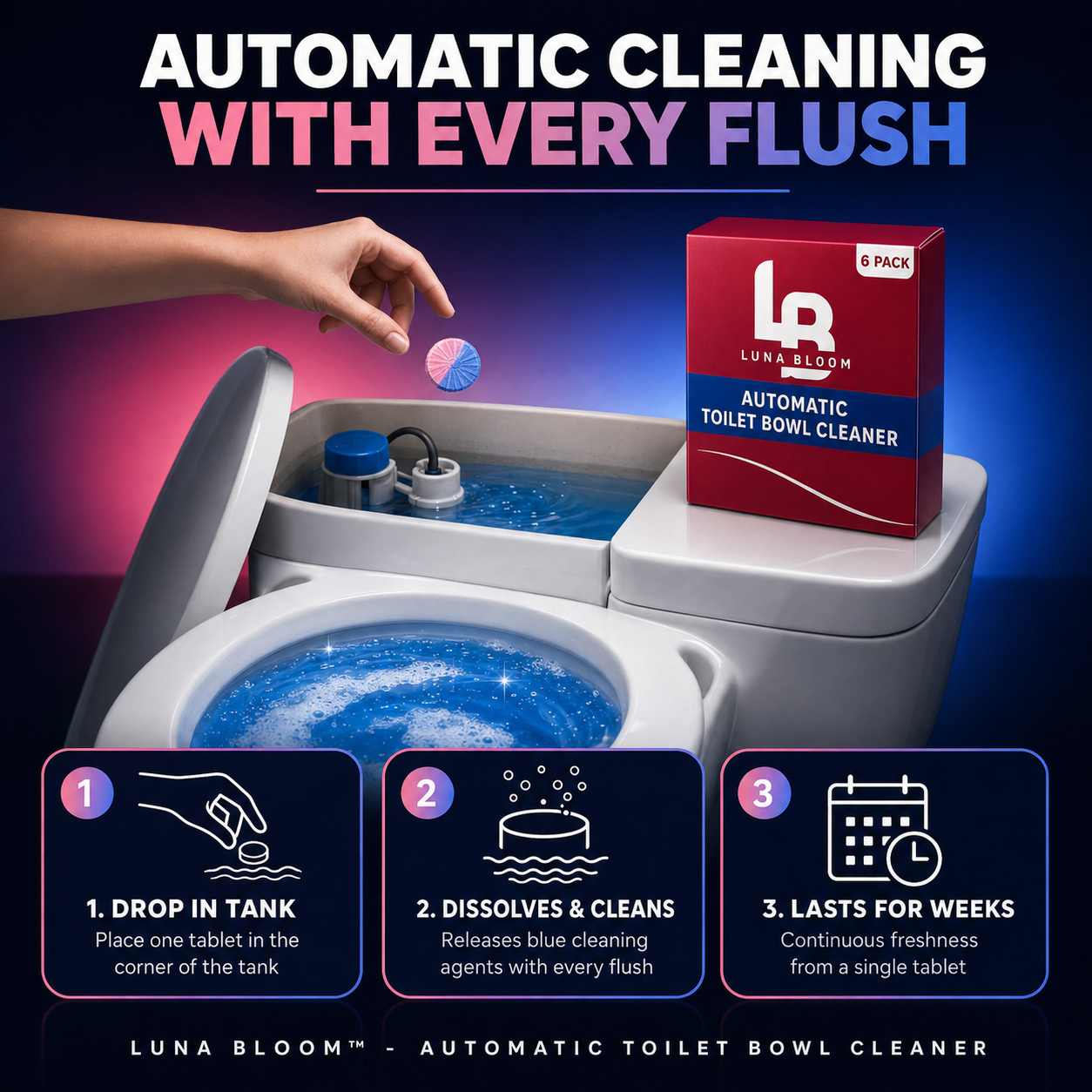 Luna Bloom Automatic Toilet Bowl Cleaner
