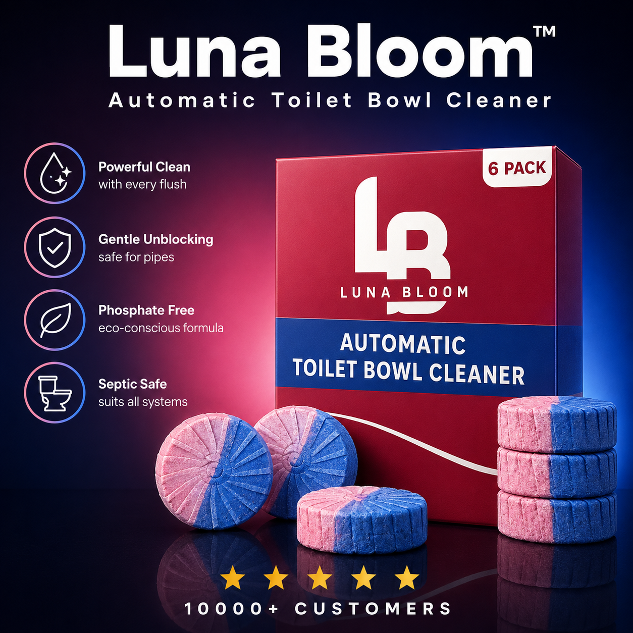 Luna Bloom Automatic Toilet Bowl Cleaner