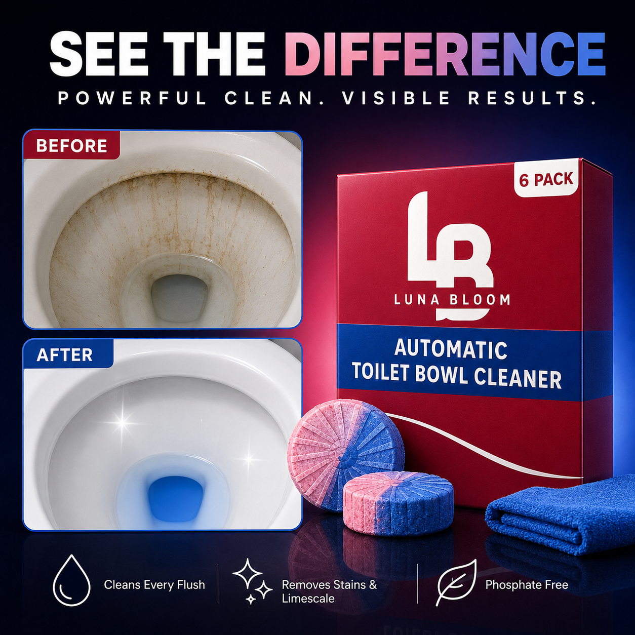 Luna Bloom Automatic Toilet Bowl Cleaner