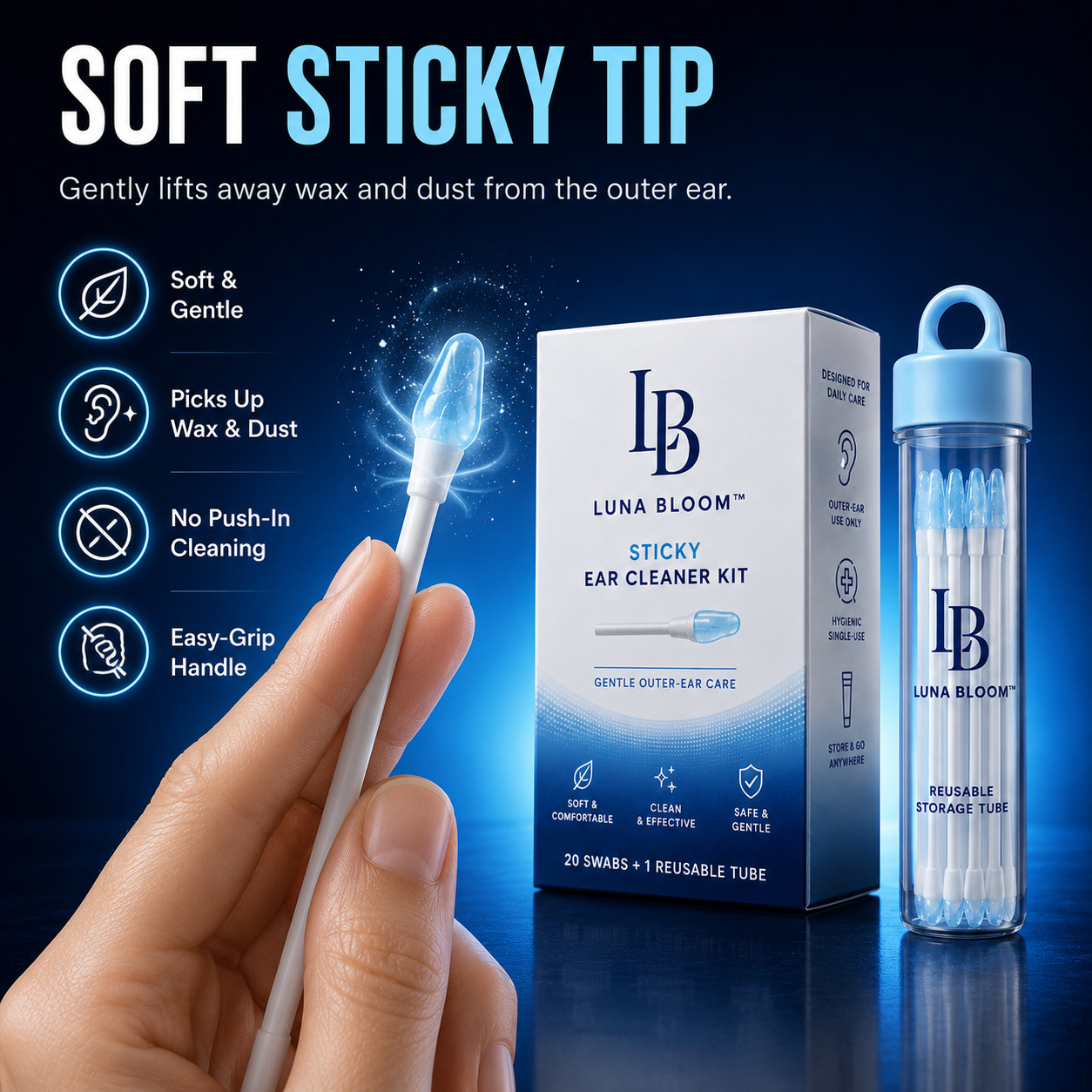 Luna Bloom Sticky Ear Cleaner Kit