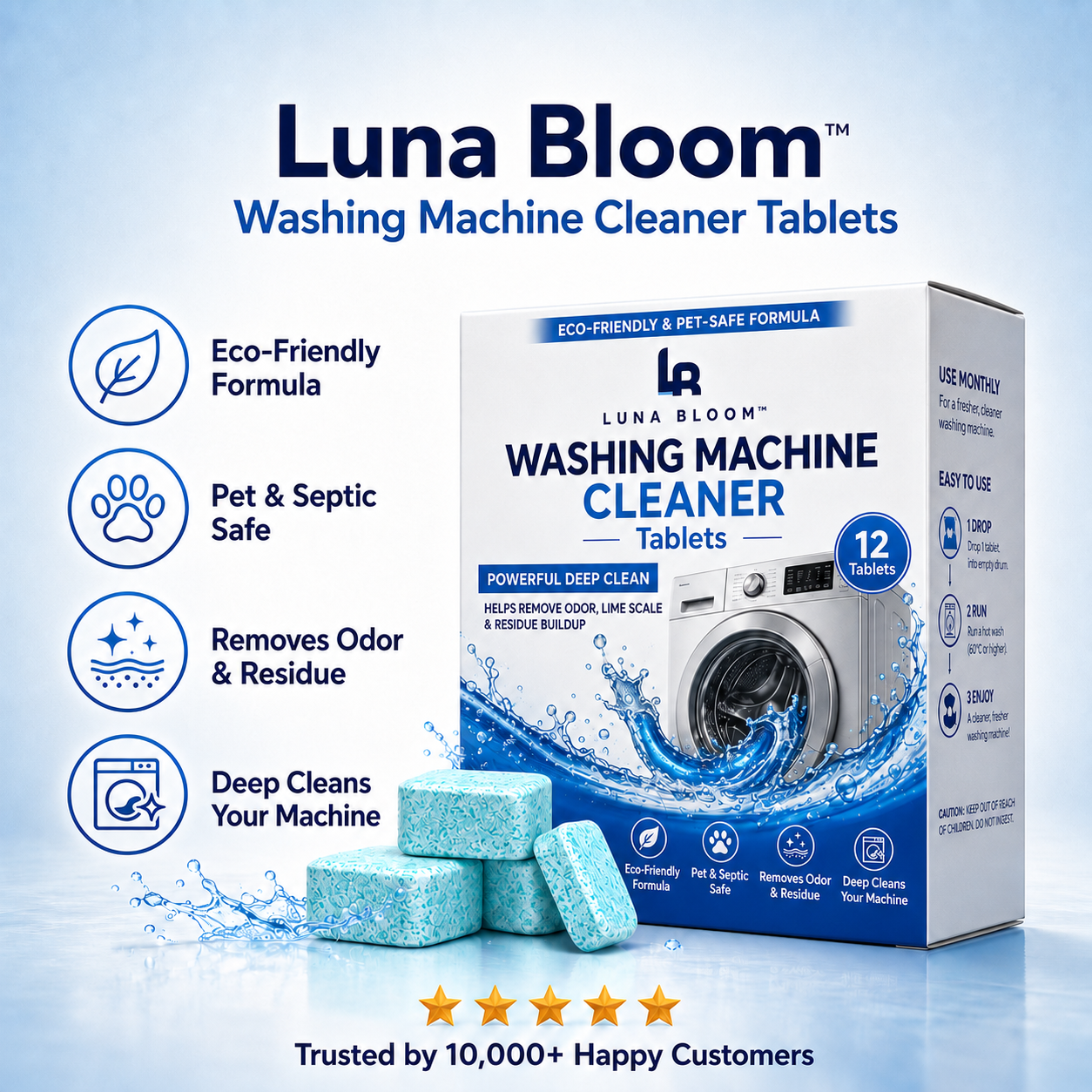 Luna Bloom Washing Machine Cleaner Tablets