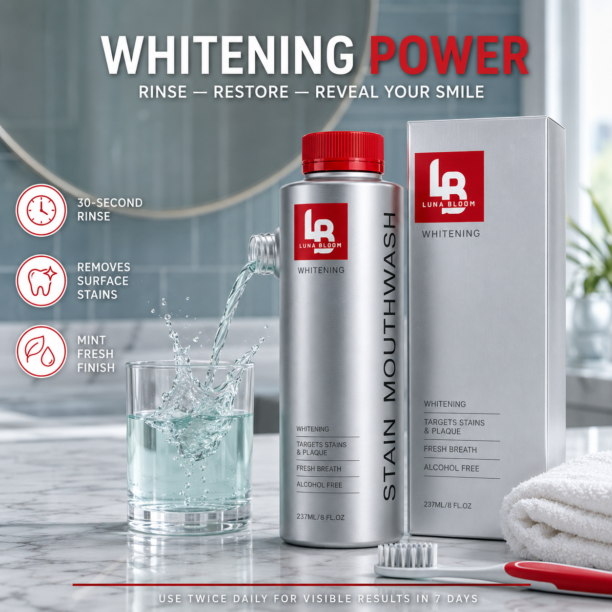 Luna Bloom™ Stain Whitening Mouthwash
