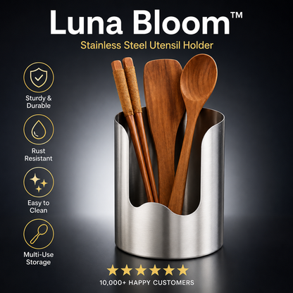 Luna Bloom™ Stainless Steel Utensil Holder