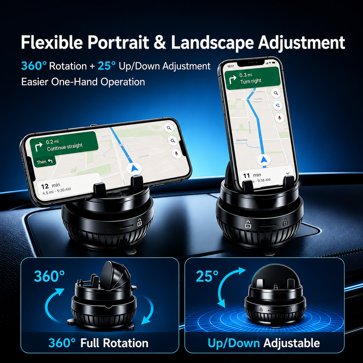 Luna Bloom™ 360° Dashboard Phone Mount