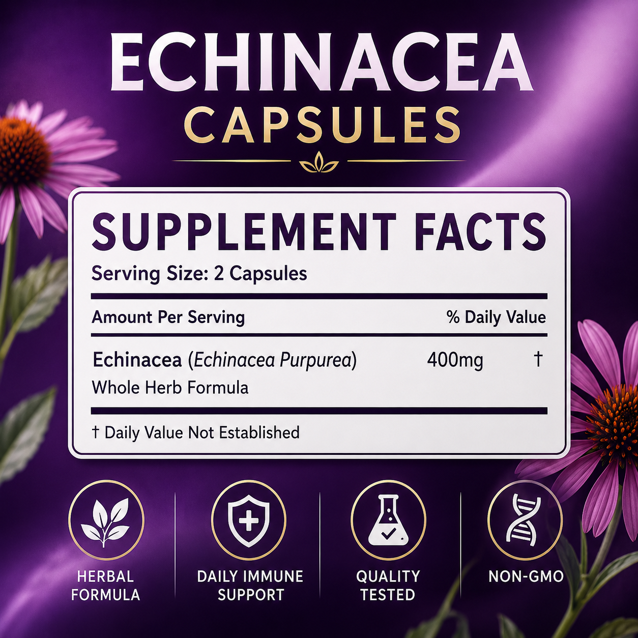 Luna Bloom™ Echinacea Immune Capsules