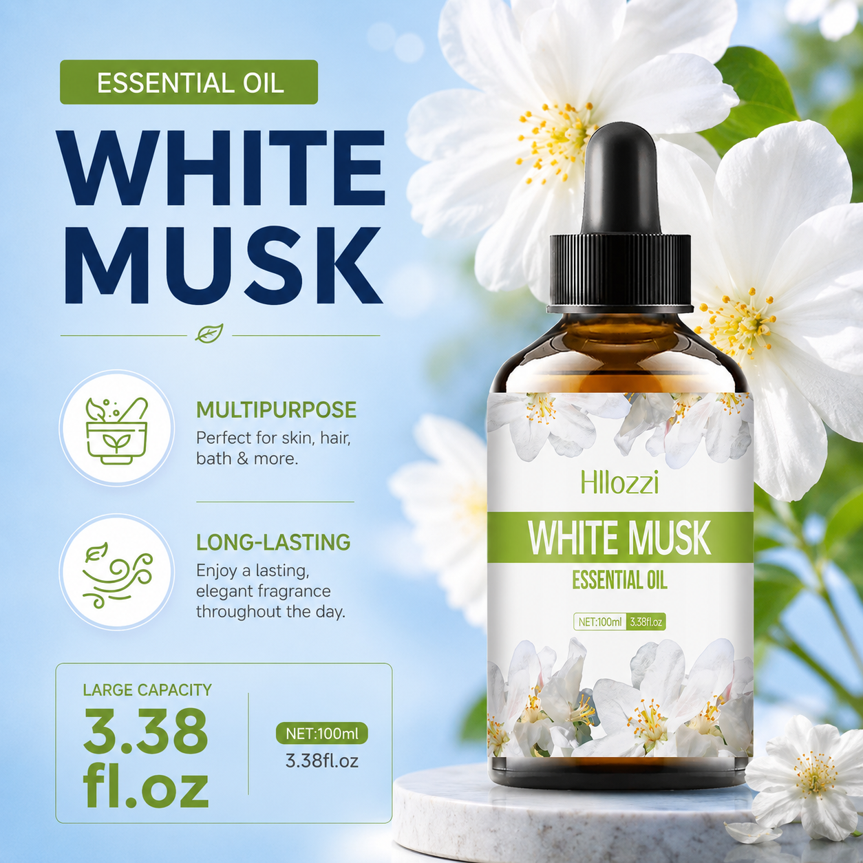 Hllozzi™ White Musk Essential Oil