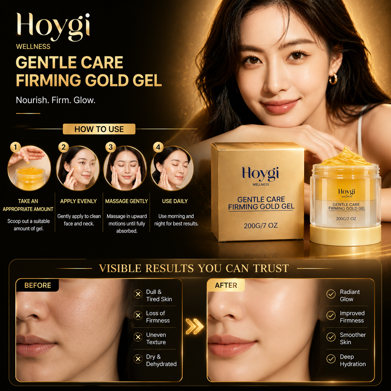 Hoygi™ Gentle Care Firming Gold Gel