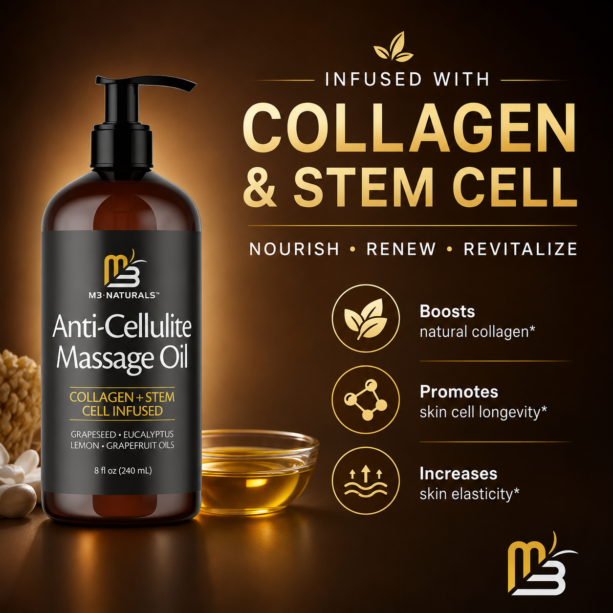 M3 Naturals™ Anti-Cellulite Body Oil