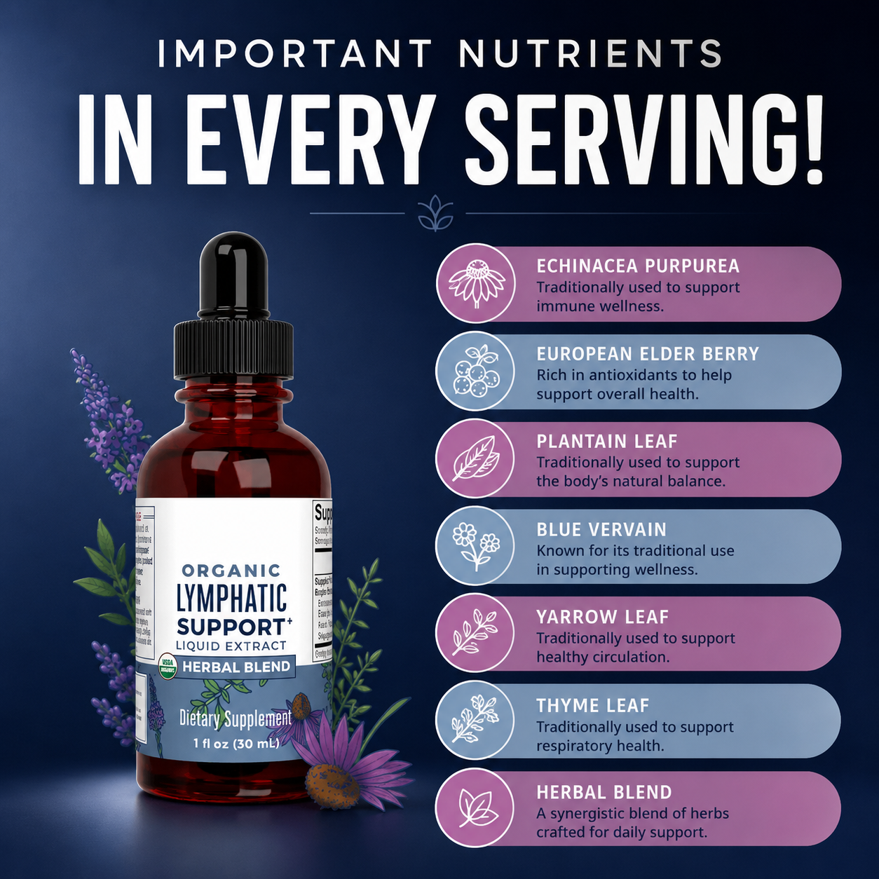 LymphaPure™ Organic Lymphatic Support Drops