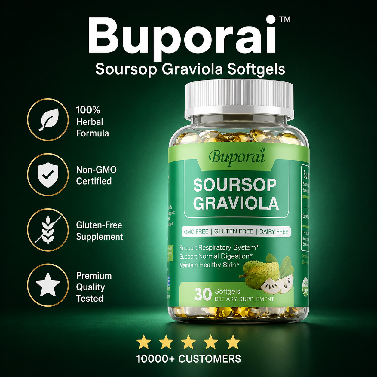 Buporai™  Soursop Graviola Softgels