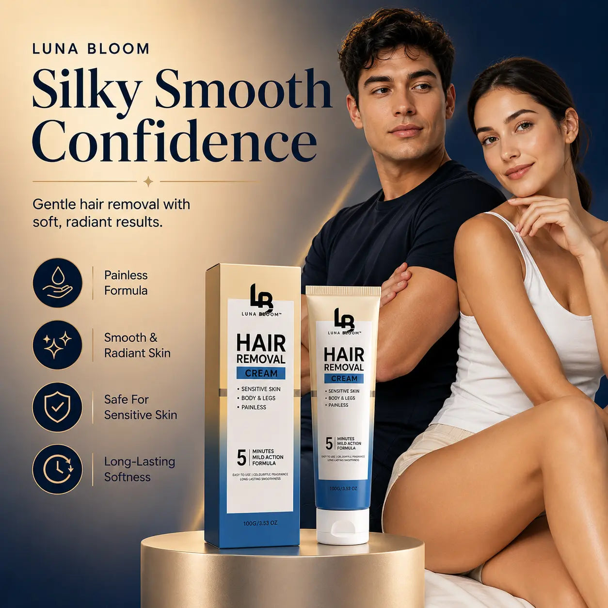 LunaBloom™ Silky Smooth Hair Removal Cream