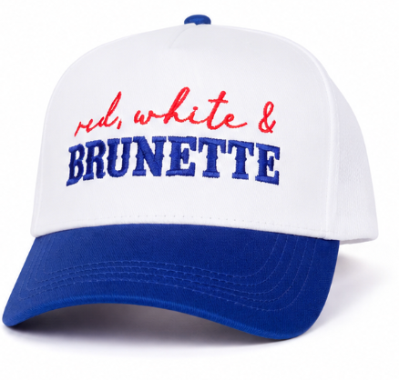 Red, White & Brunette - Trucker Hat