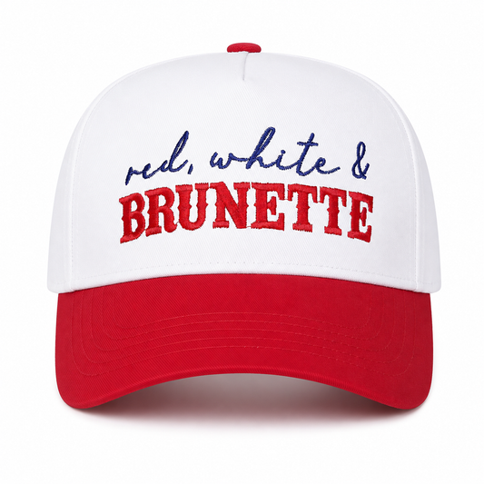 Red, White & Brunette - Trucker Hat