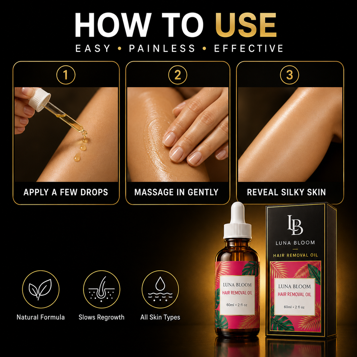 Luna Bloom™ — Hair Removal Oil