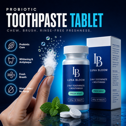 Luna Bloom™ — Solid Toothpaste Tablets
