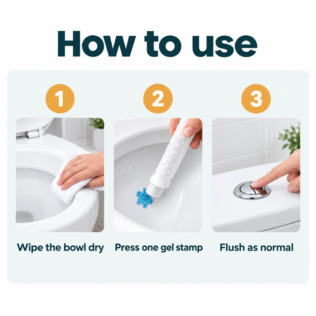 Toilet Gel Cleaner Stamps – how to use
