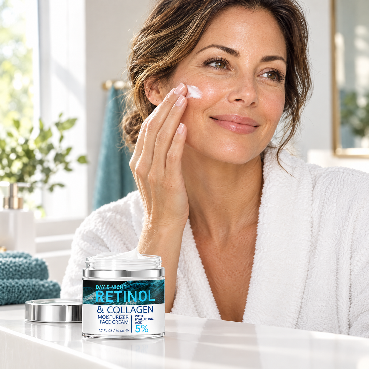 Retinol & Collagen Face Cream – in use