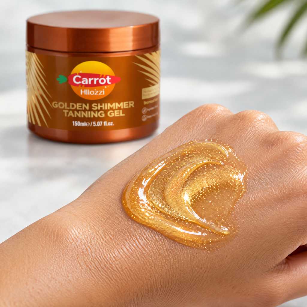 Golden Shimmer Tanning Gel – close-up