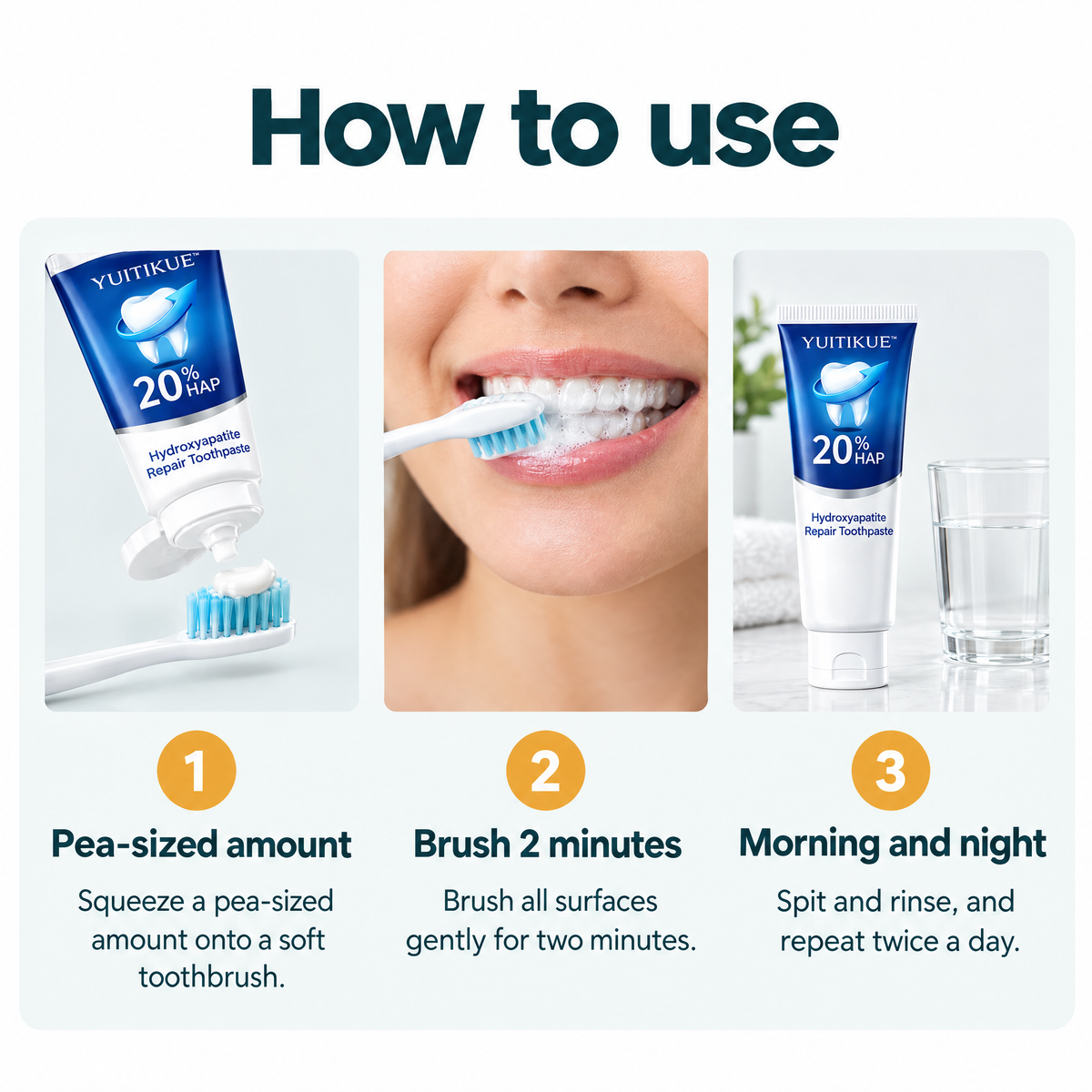 HydroWhite Nano-Hydroxyapatite Toothpaste – how to use