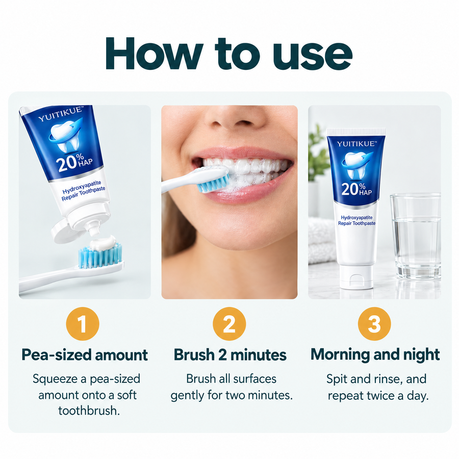HydroWhite Nano-Hydroxyapatite Toothpaste – how to use