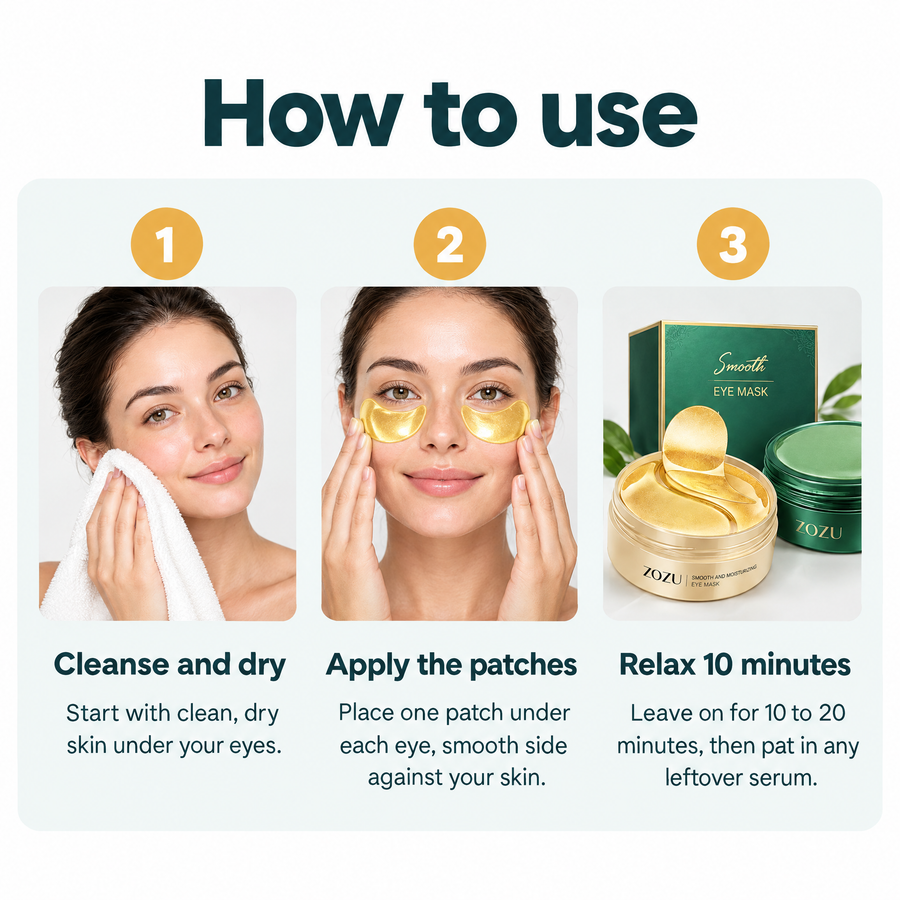 Avocado & Gold Under-Eye Patches – how to use