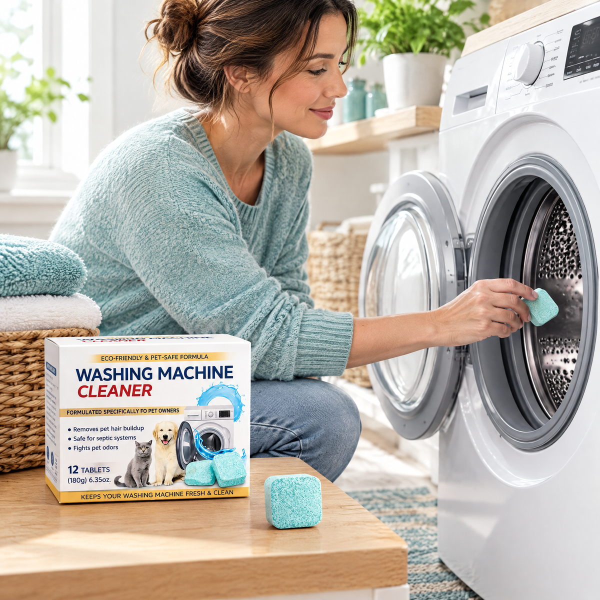 Washing Machine Cleaner Tablets – in use