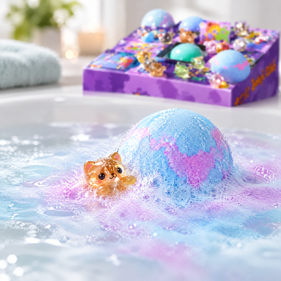 Kids Bath Bombs with Surprise Toys – close-up