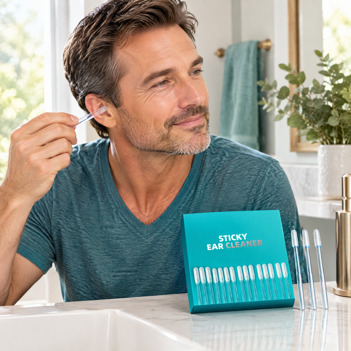Reusable Silicone Ear Cleaner – in use