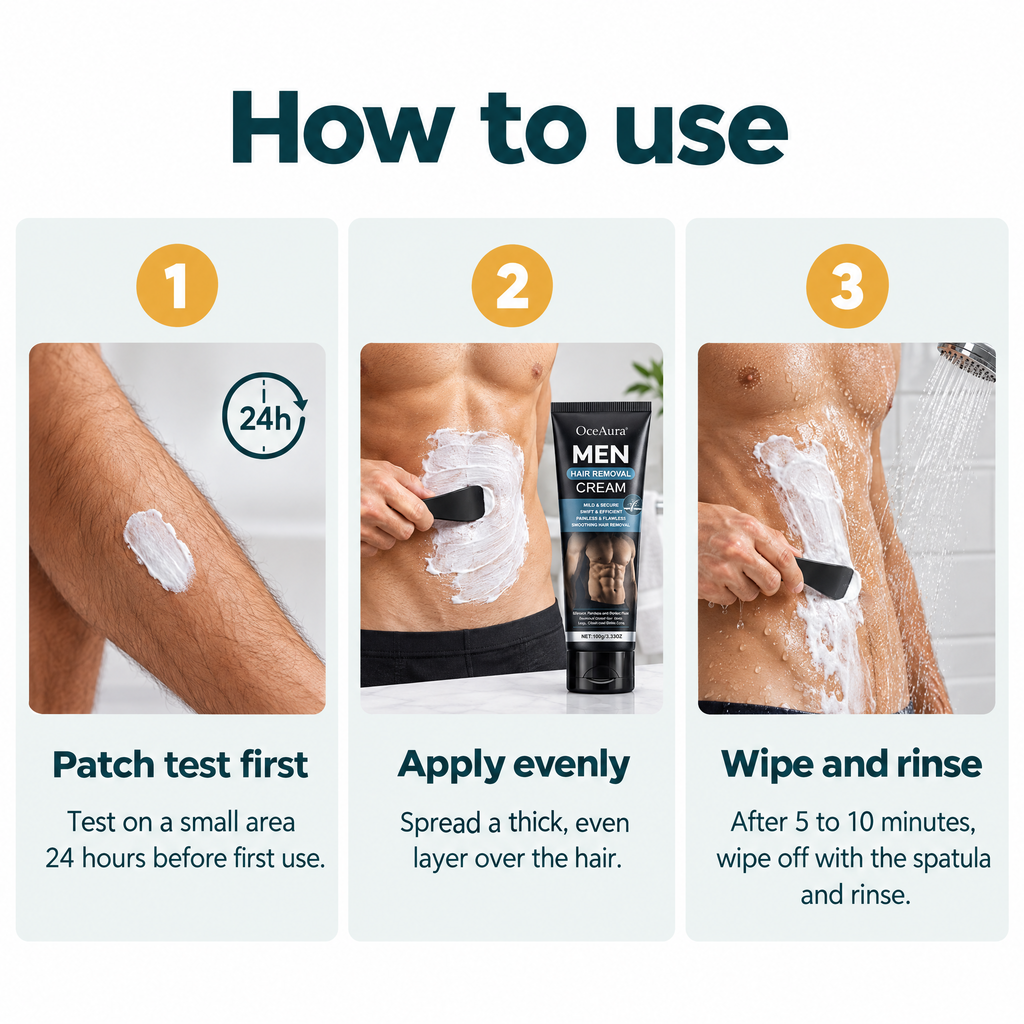 Men's Hair Removal Cream – how to use