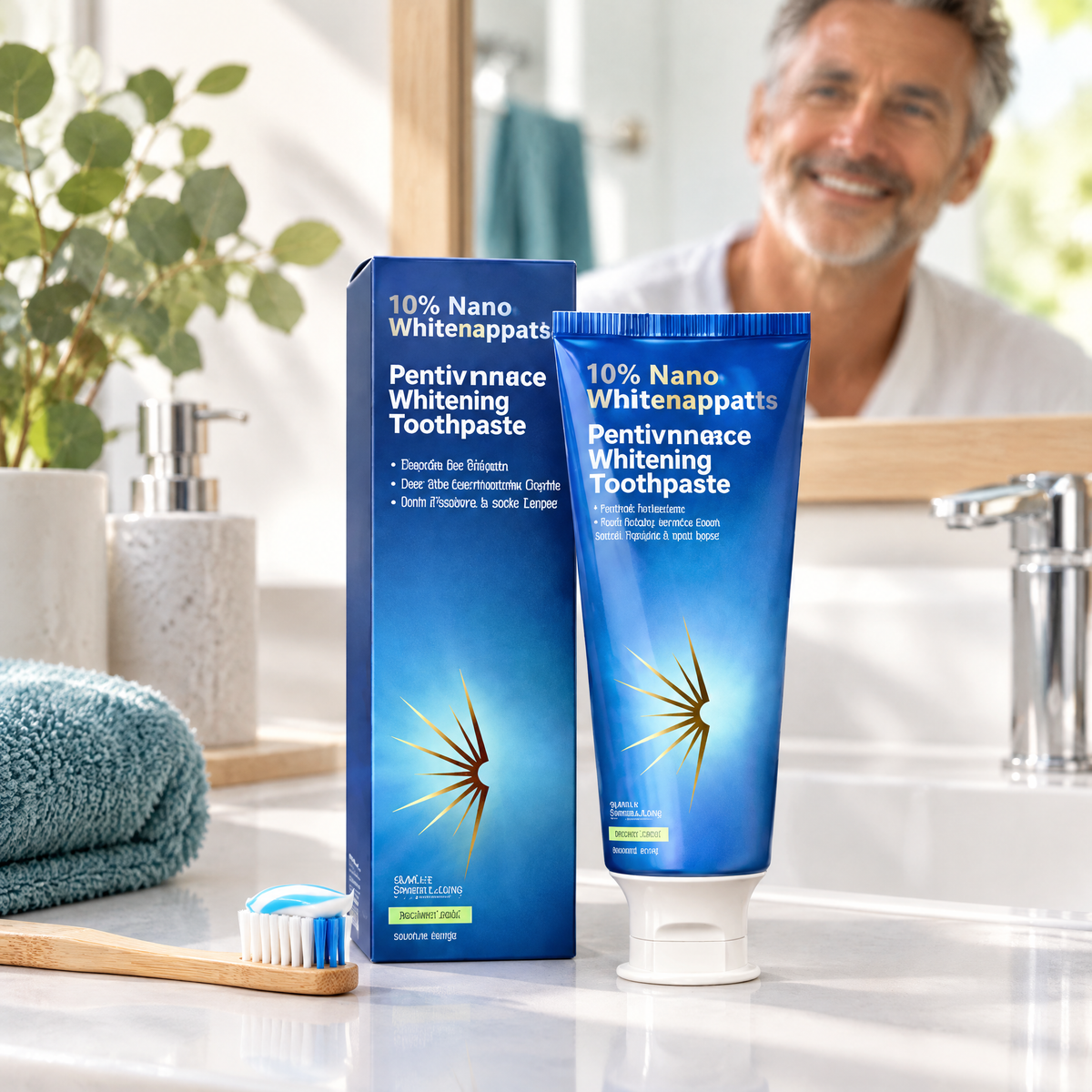 Nano Whitening Toothpaste – in use