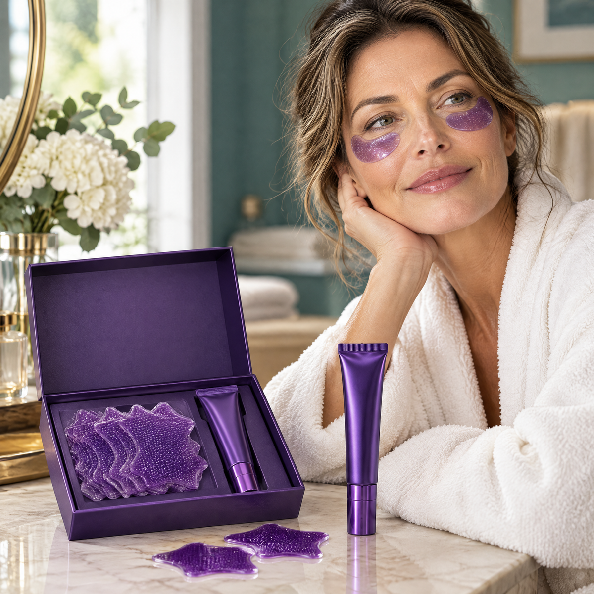 PDRN Eye Care Gift Set – in use
