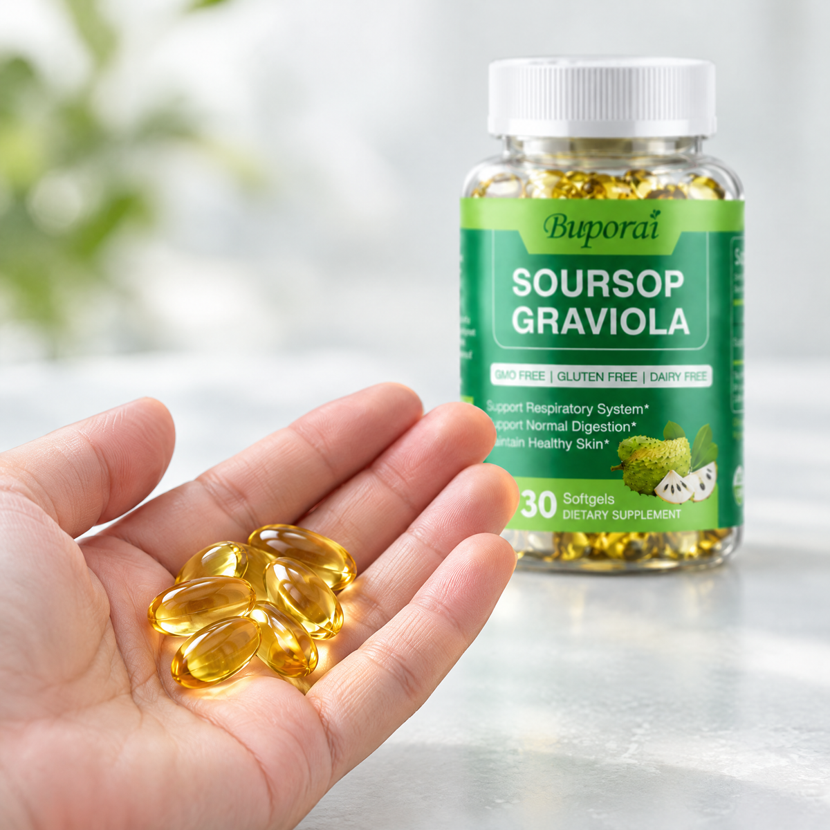 Soursop Graviola Softgels – close-up