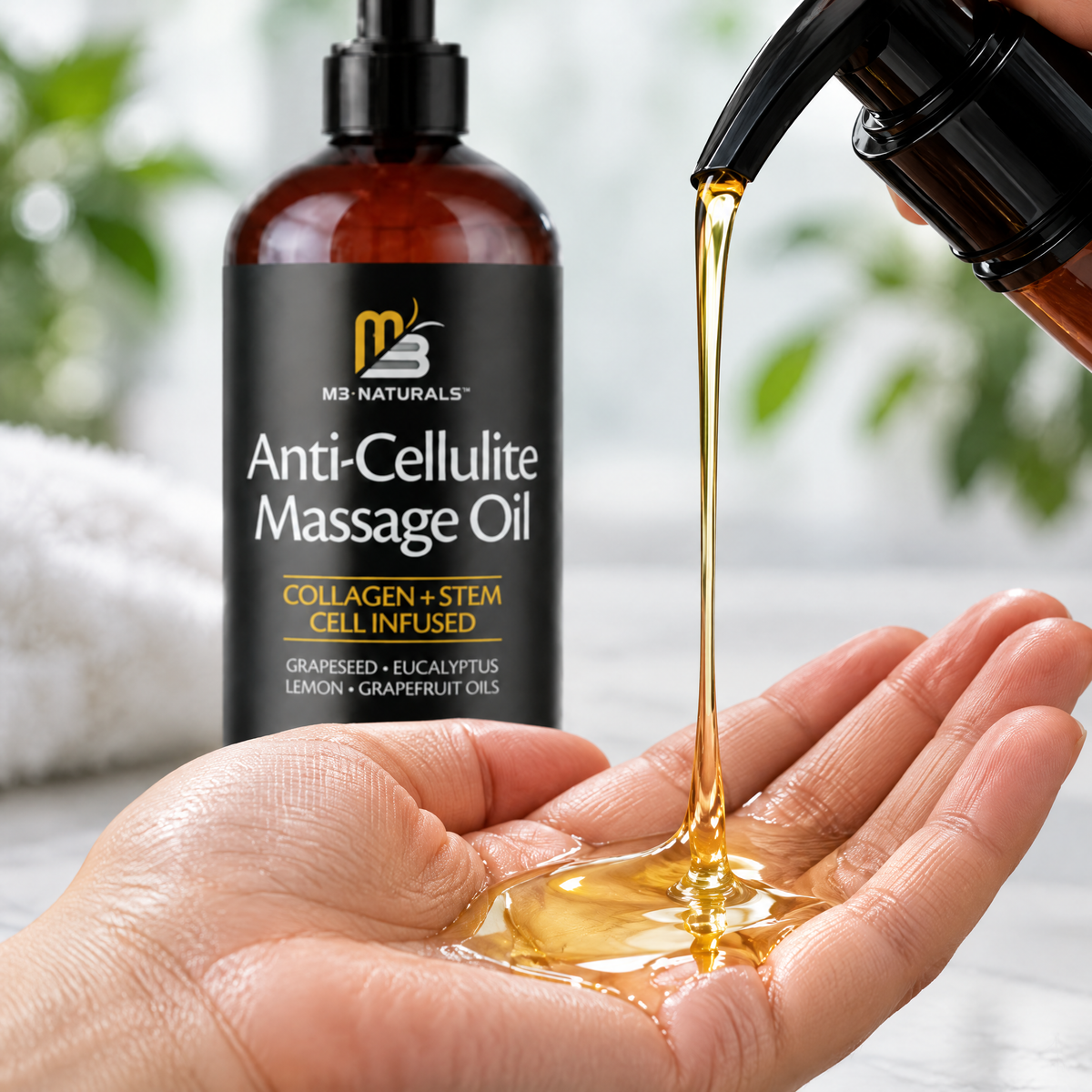Firming Body Massage Oil – close-up