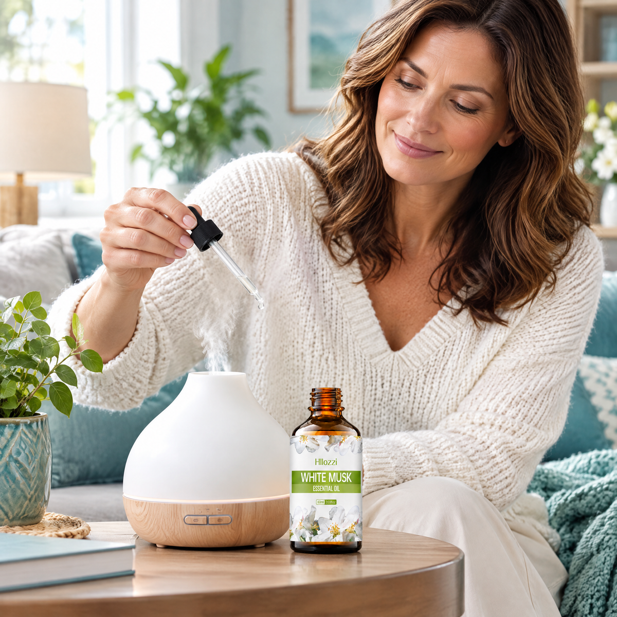 White Musk Essential Oil – in use