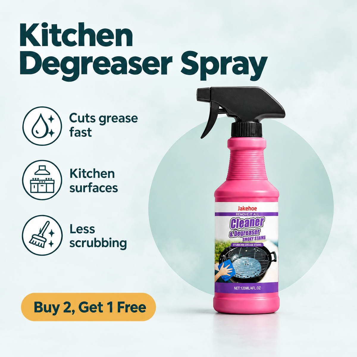Heavy-Duty Kitchen Degreaser Spray – highlights