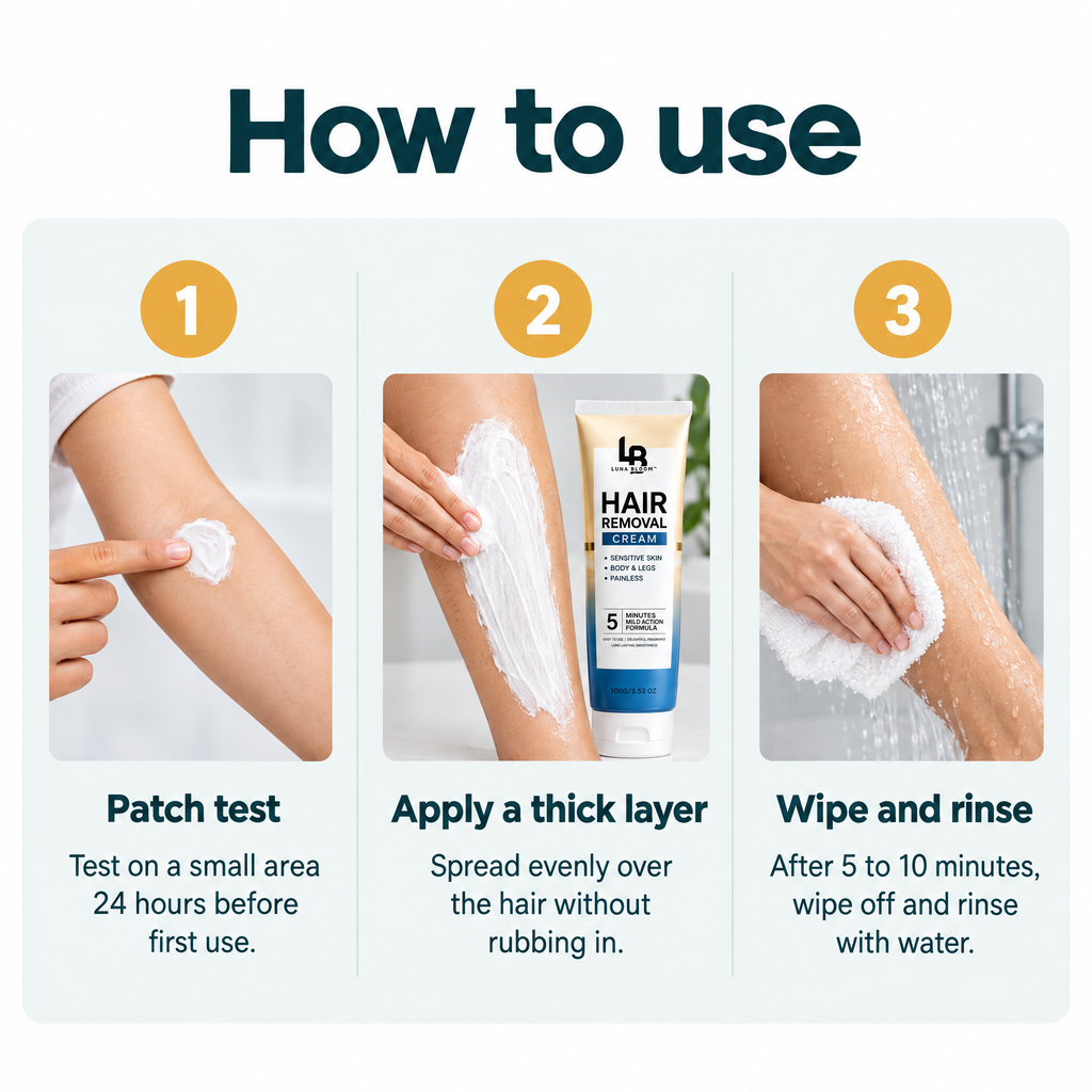 Silky Smooth Hair Removal Cream – how to use