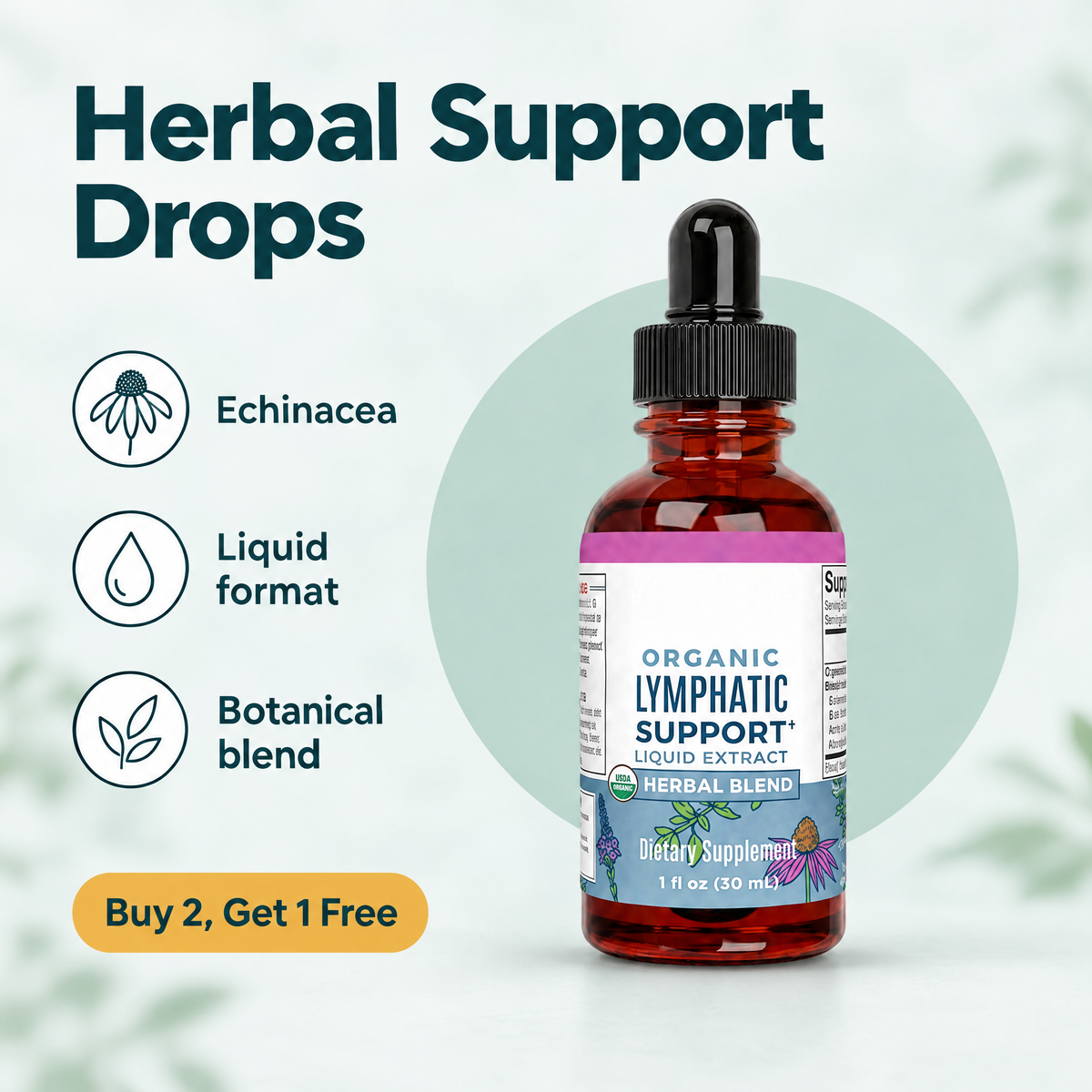 Herbal Lymphatic Support Drops – highlights