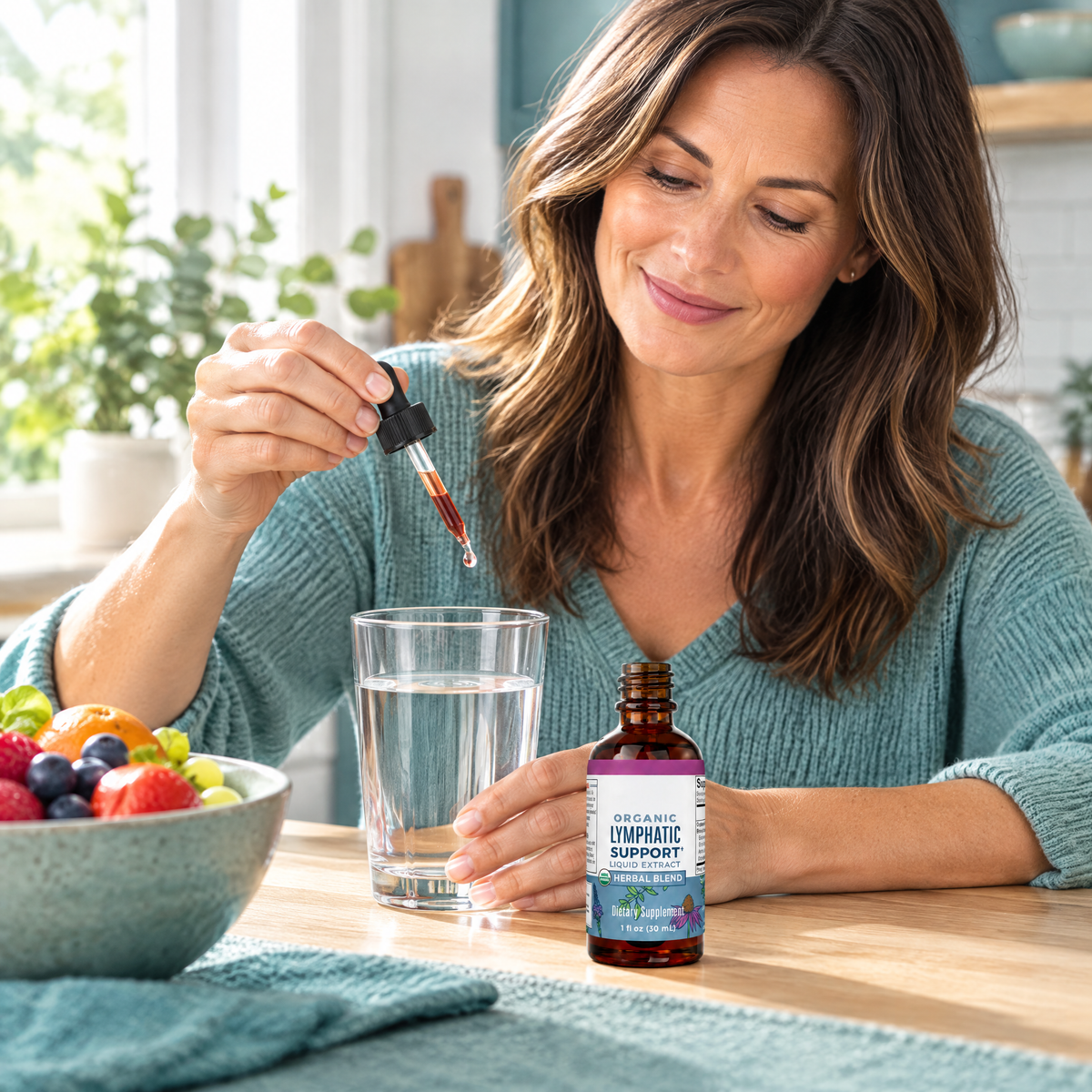 Herbal Lymphatic Support Drops – in use
