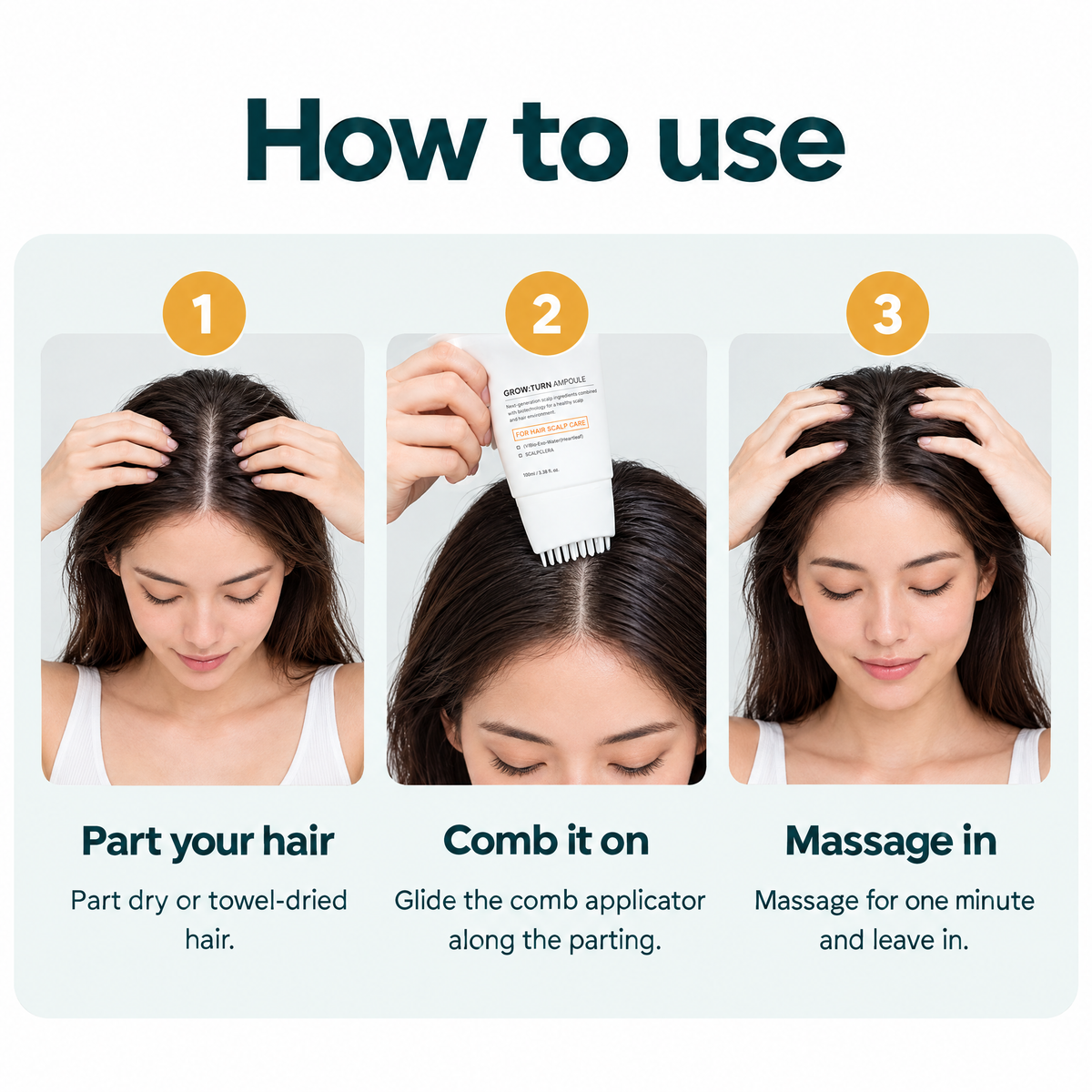 Scalp Care Serum with Comb Applicator – how to use