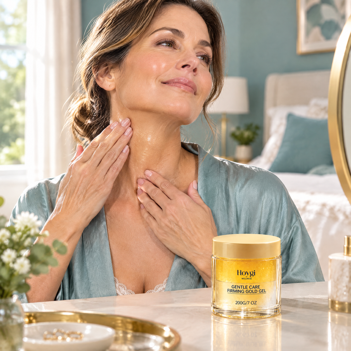 Firming Gold Face Gel – in use