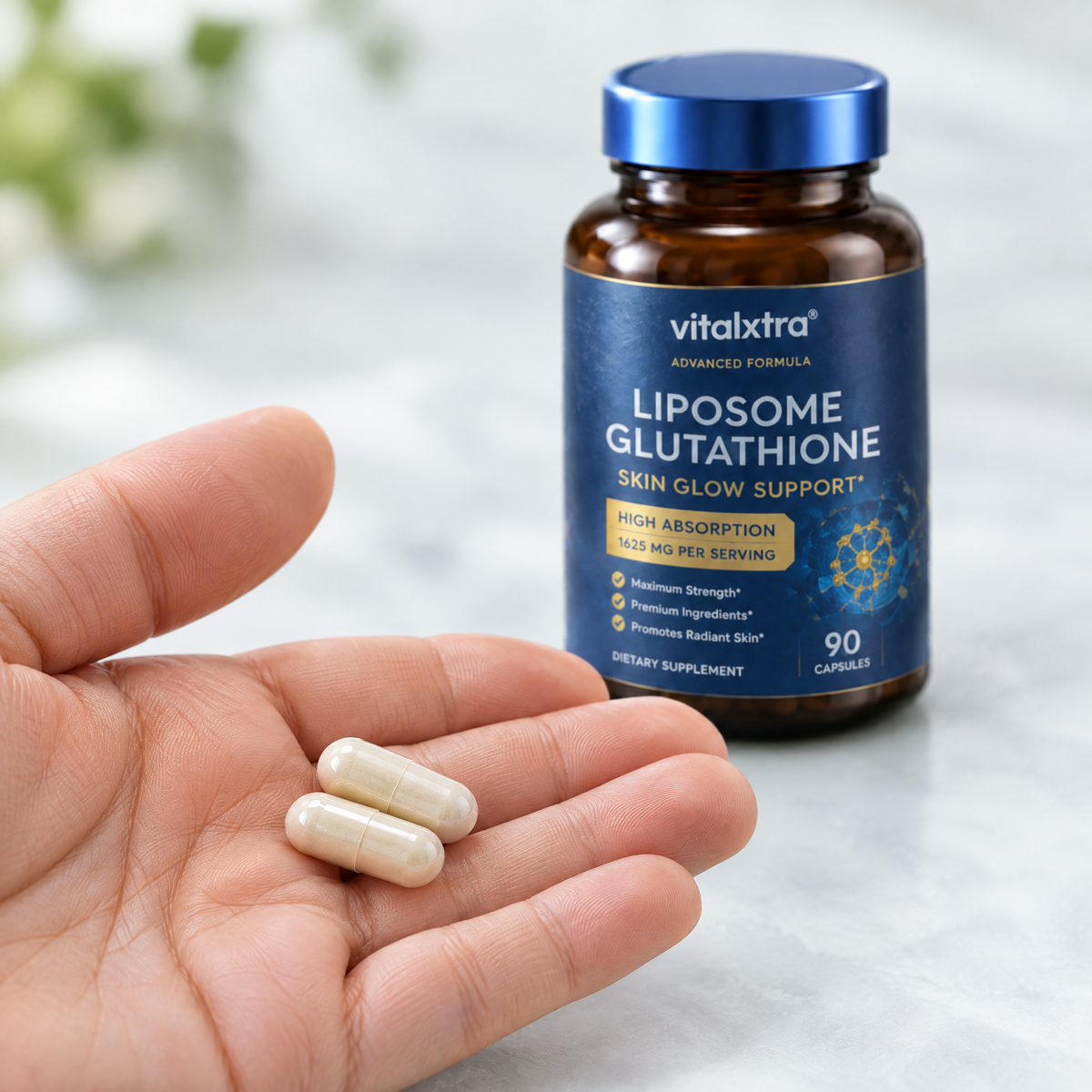 Liposomal Glutathione Skin Glow Capsules – close-up