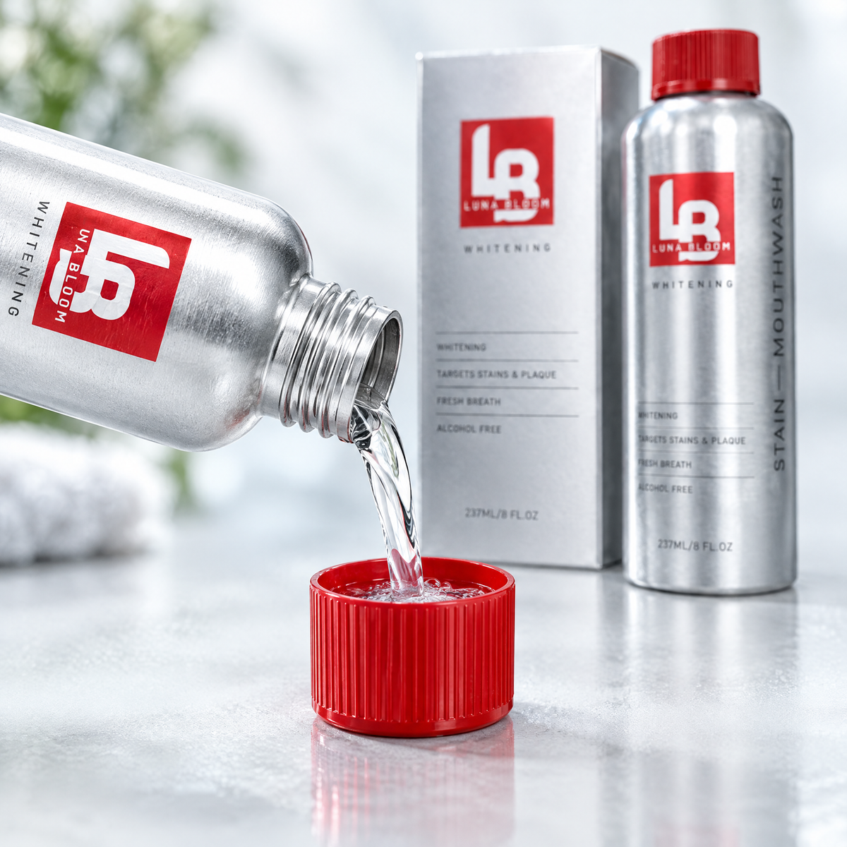 Stain Whitening Mouthwash – close-up