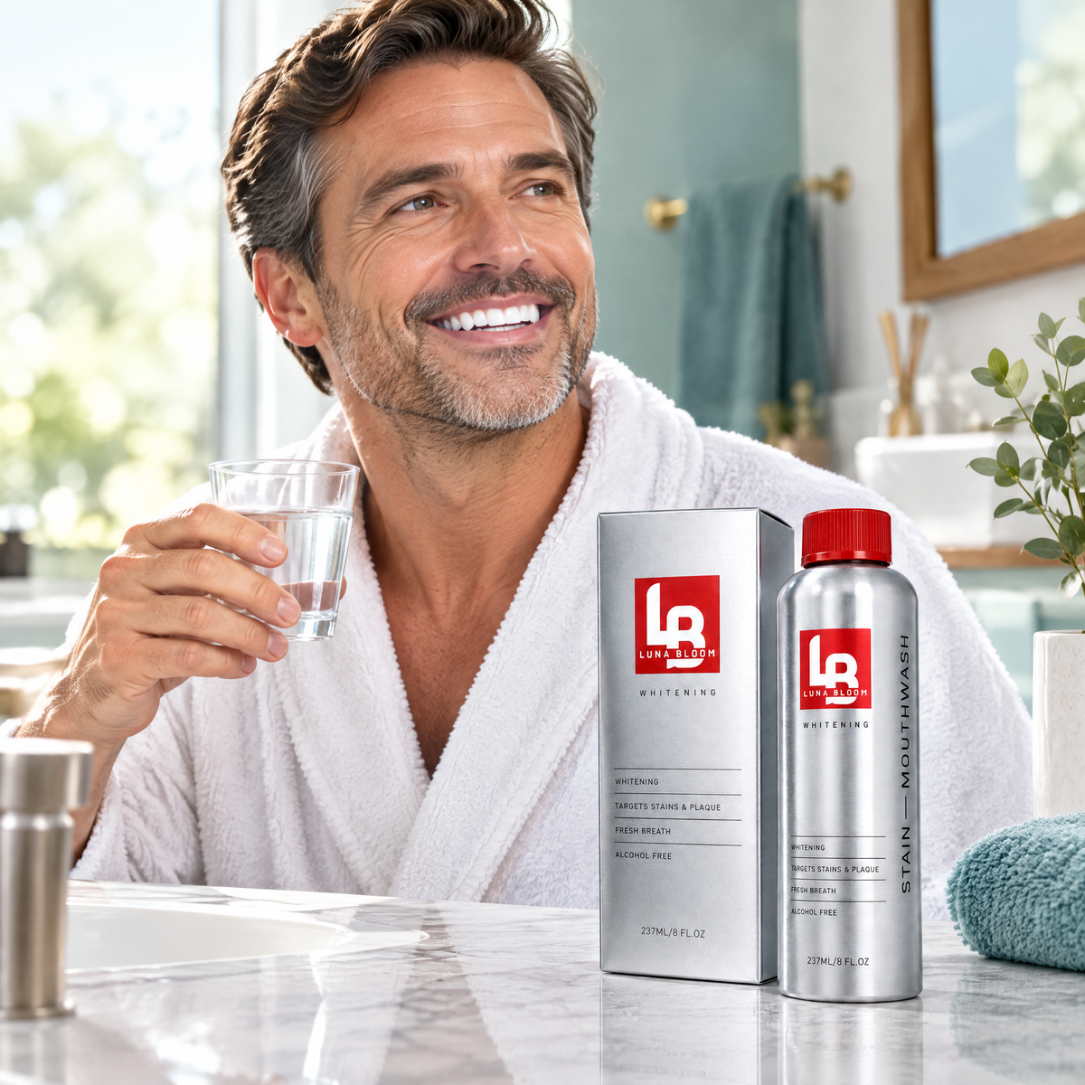 Stain Whitening Mouthwash – in use