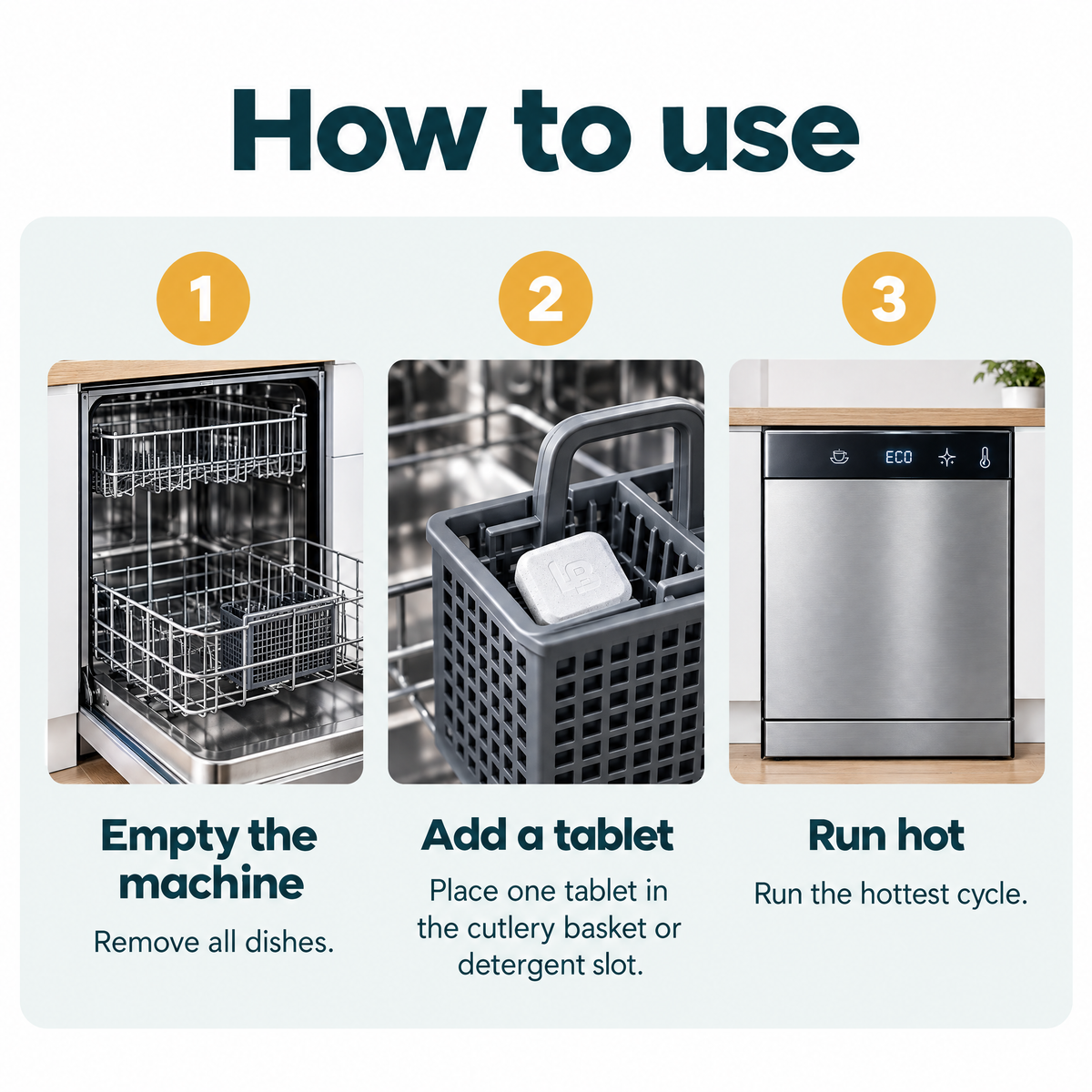Dishwasher Cleaner Tablets – how to use