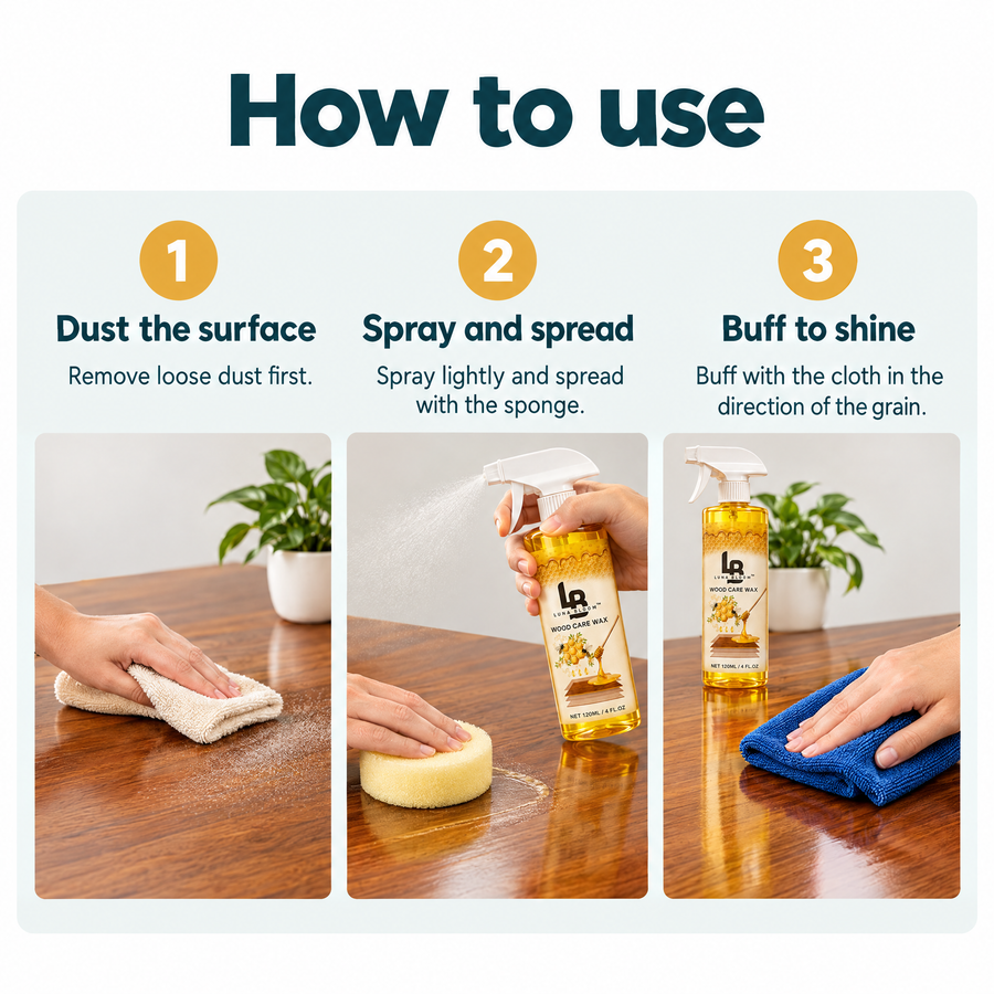 Beeswax Wood Polish Spray – how to use